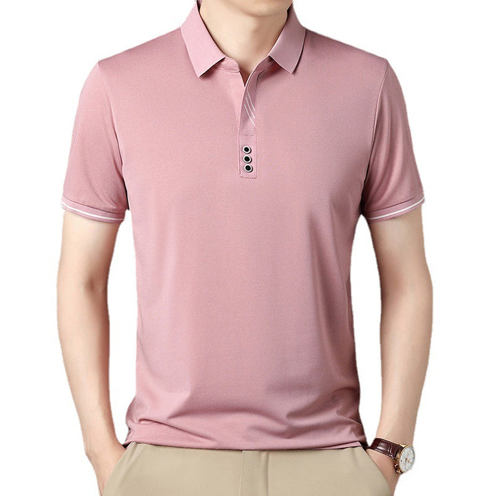 Herren Polohemd mit eleganter Knopfleiste und kontrastierendem Detail Echoarchiv