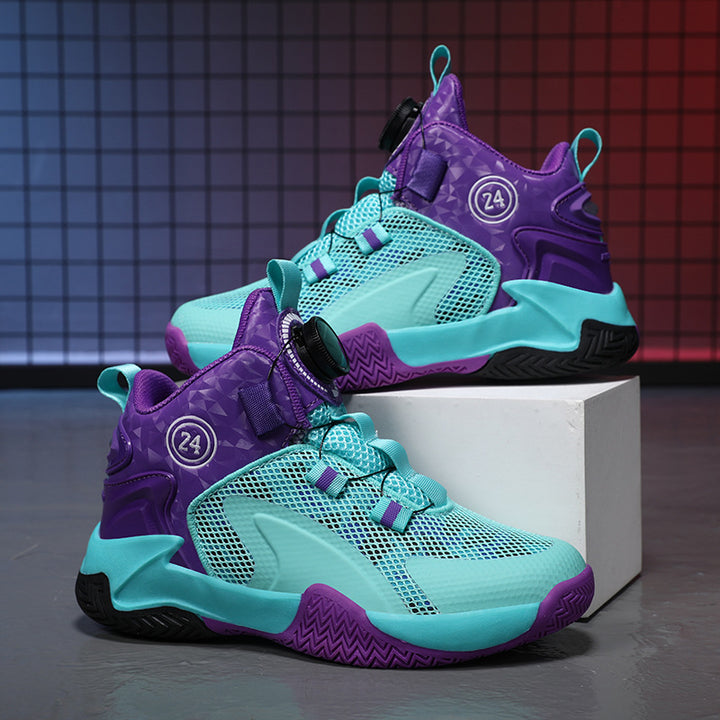 Unisex atmungsaktive Basket-Performance-Sneaker mit Drehverschluss, verstärkter Ferse und griffiger Profillaufsohle – Norré