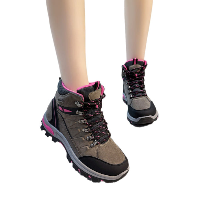Damen nan robuste Trekkingboots mit wasserabweisender Wildlederoptik, gepolstertem Knöchelkragen und profilierter Outdoor-Laufsohle Echo Archiv