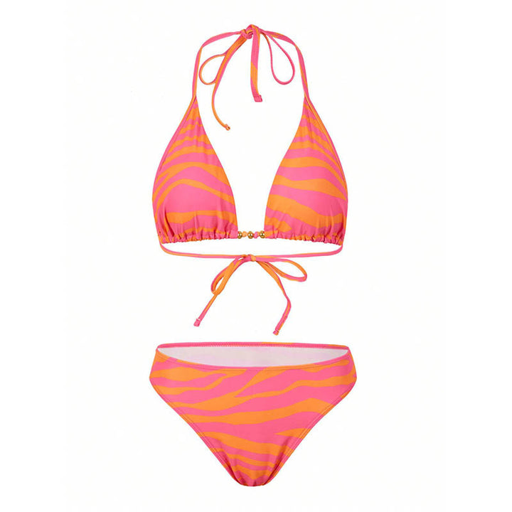 Damen Bikiniset mit modischem Wickelrock und trendigem Zebra-Design Echo Archiv