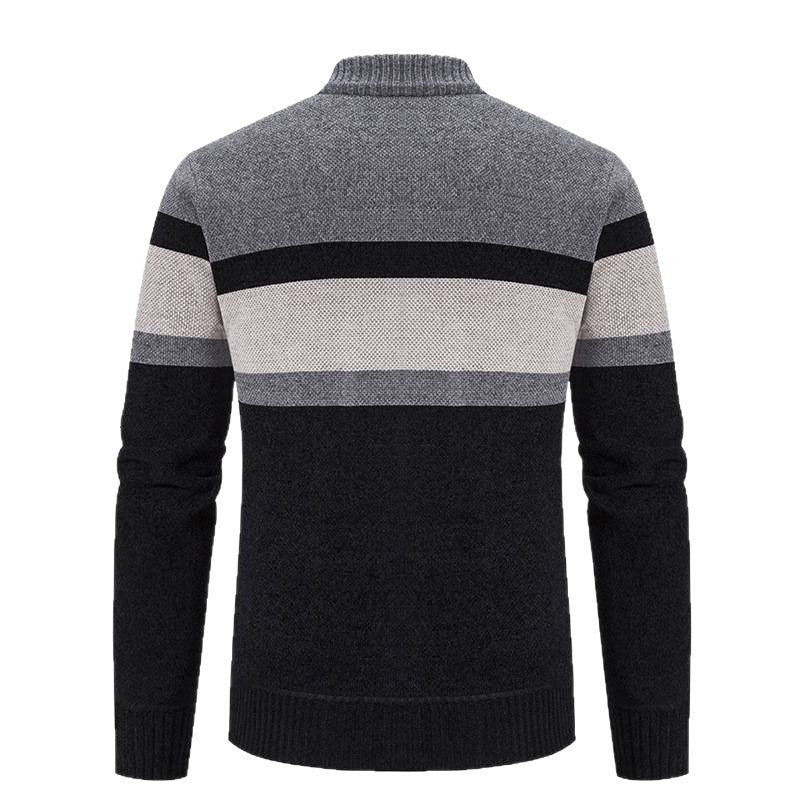 Herren Strickjacke mit strukturiertem Design und hochschließendem Kragen Echoarchiv