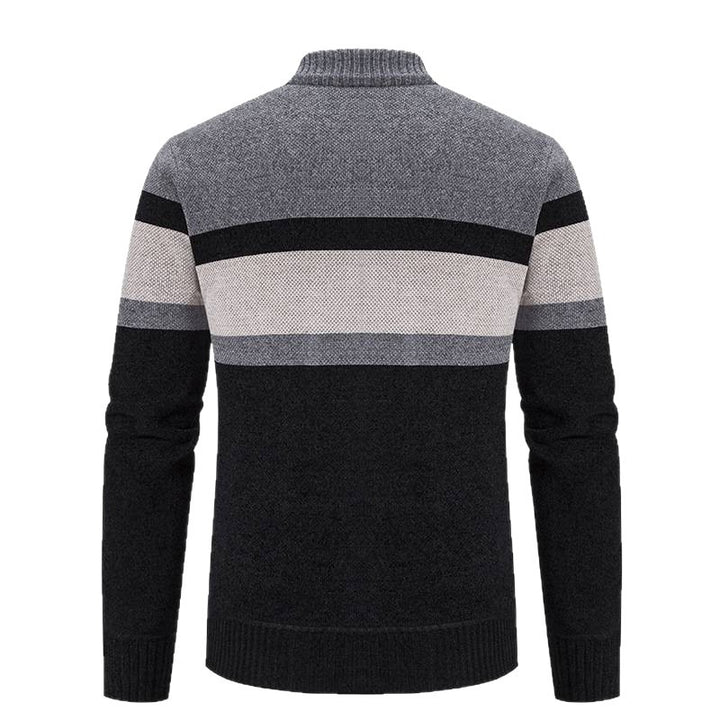Herren Strickjacke mit strukturiertem Design und hochschließendem Kragen Echoarchiv