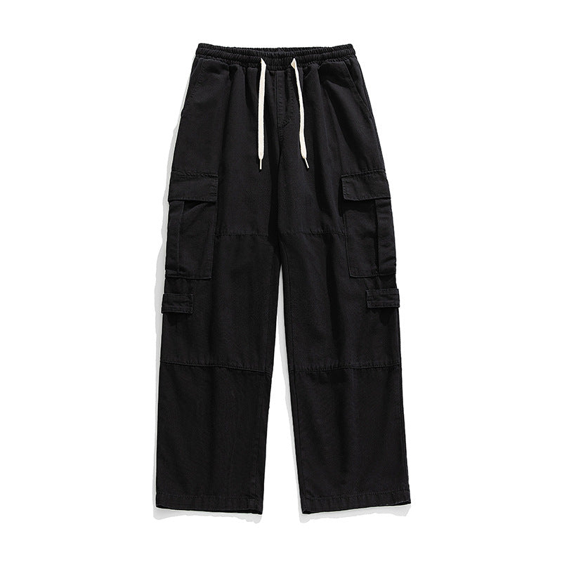 Unisex Weite Cargo-Freizeithose mit elastischem Bund, Tunnelzug und mehrfachen Klappentaschen Echo Archiv