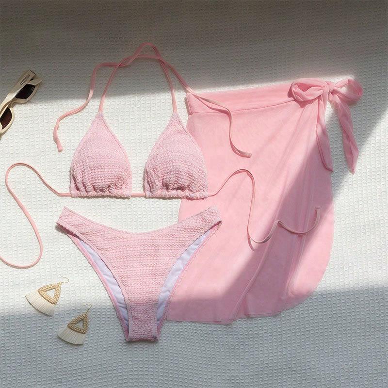 Damen Bikini-Set mit elegantem Wickelrock und tiefem V-Ausschnitt Echo Archiv