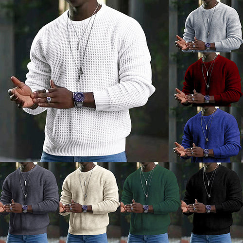 Herren modischer Strickpullover mit strukturierter Oberfläche und bequemem Schnitt Echoarchiv