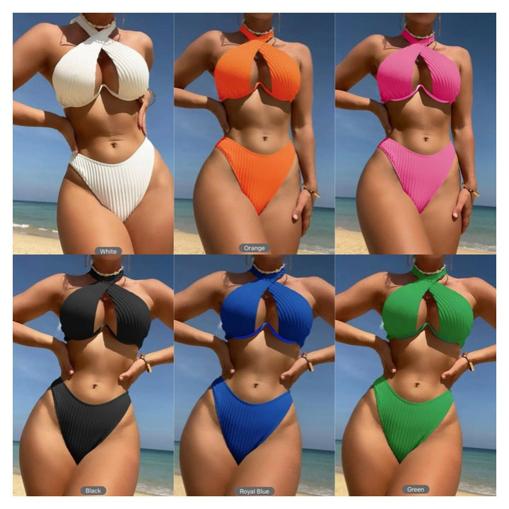 Damen Design-Bikini mit gekreuztem Oberteil Echo Archiv