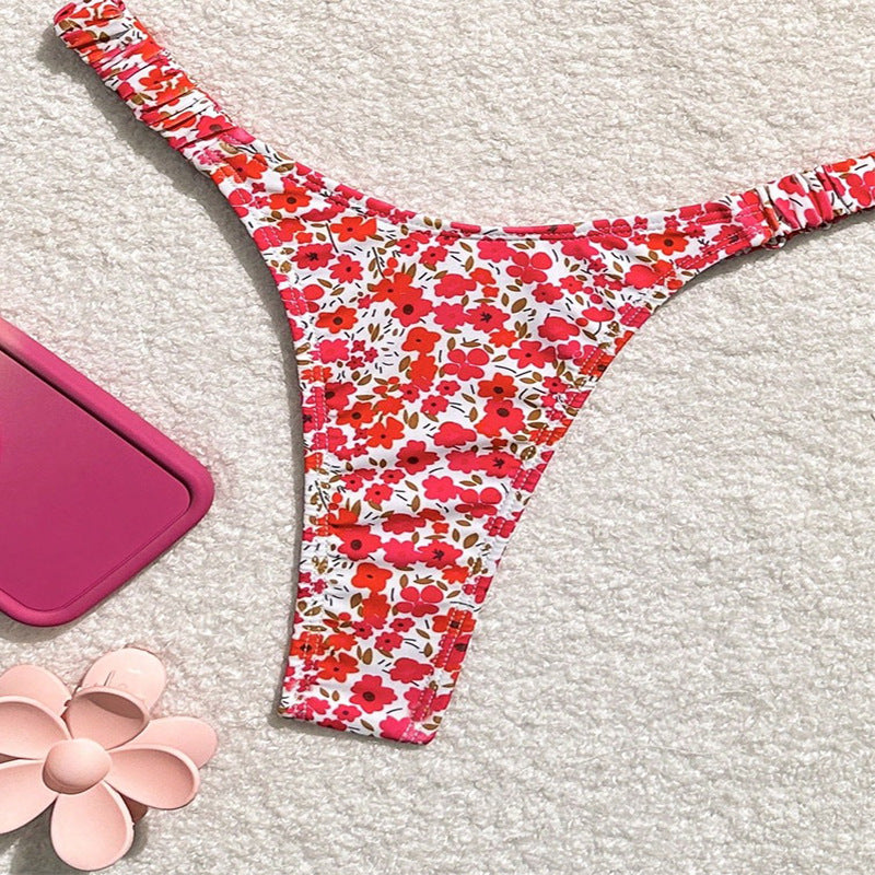 Damen Triangel-Bikini mit floralen Akzenten Echo Archiv