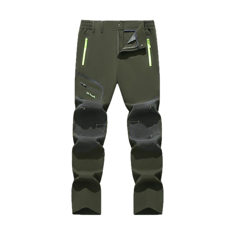 Herren Softshell-Outdoorhose mit verstärkten Kniepartien, Reißverschlusstaschen und elastischem Bund Echoarchiv