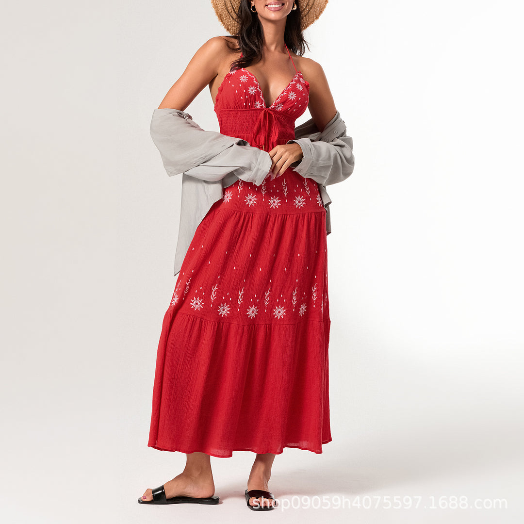 Damen Maxikleid mit zarten Stickereien Echo Archiv