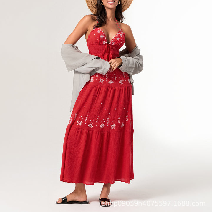 Damen Maxikleid mit zarten Stickereien Echo Archiv