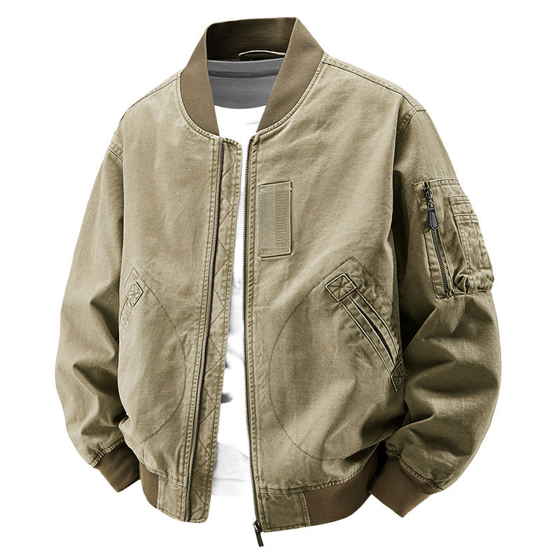 Herren Modische Bomberjacke mit Seitentaschen Echo Archiv