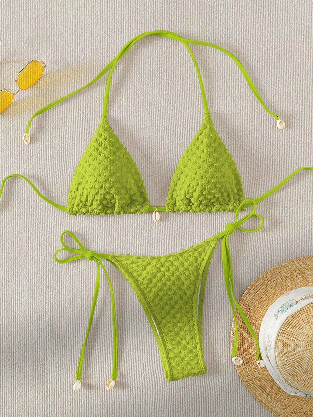 Damen Triangel-Bikinioberteil mit strukturierter Textur Echo Archiv