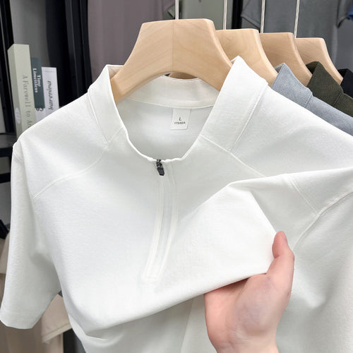 Herren Kurzarm Funktionsshirt mit Reißverschluss und atmungsaktiver Technologie Echoarchiv