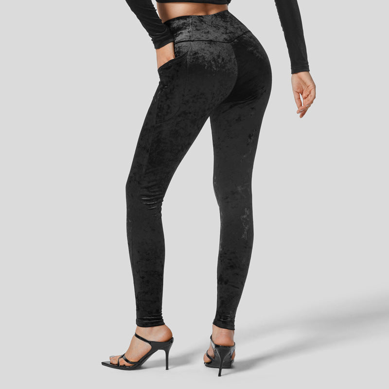Damen Hochwertige Leggings mit luxuriösem Samtfinish Echo Archiv
