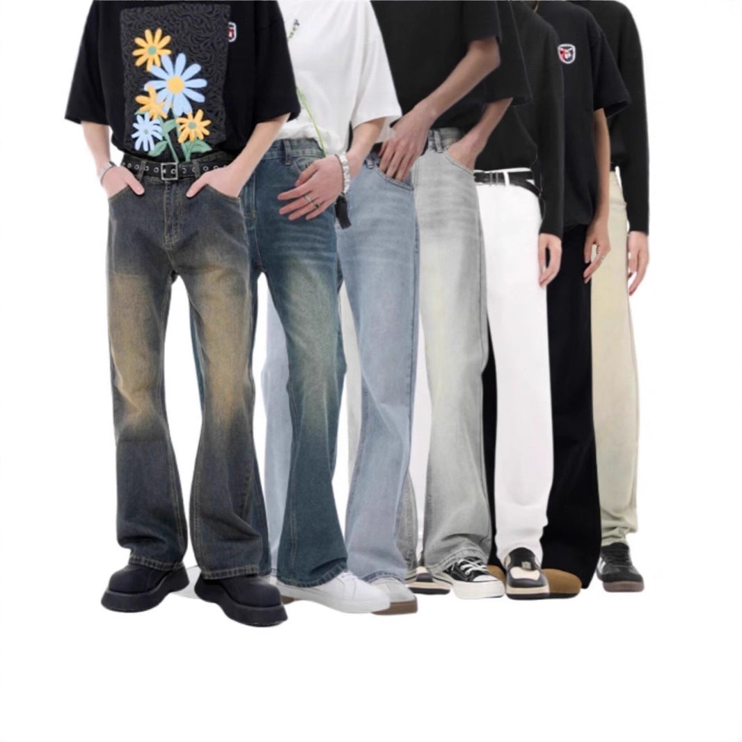 Herren Lässige Hochtaillierte Jeans Echoarchiv