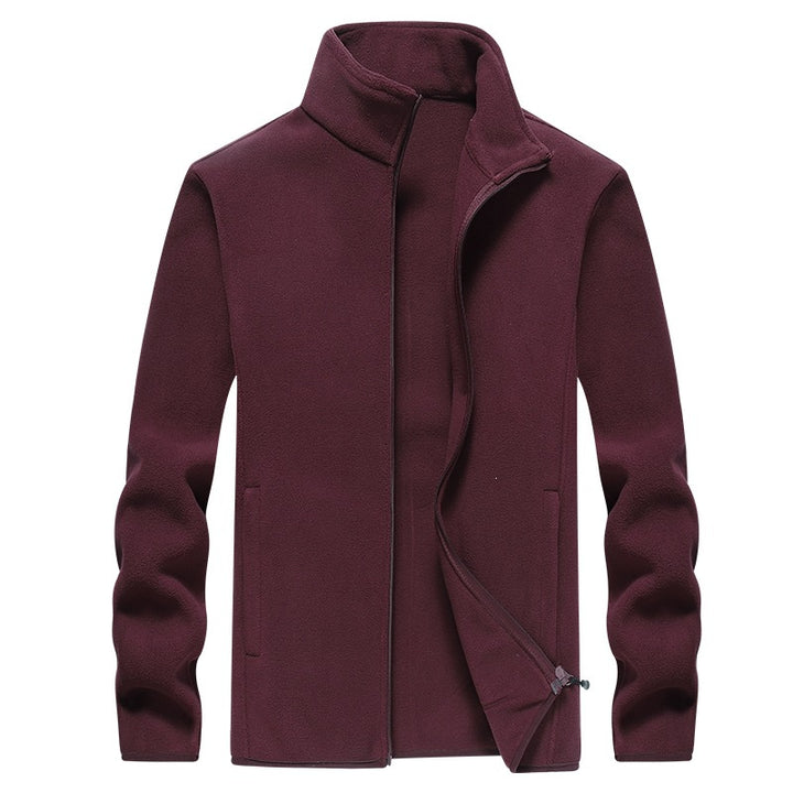 Herren Fleecejacke mit Stehkragen, durchgehendem Reißverschluss & Eingrifftaschen Echoarchiv
