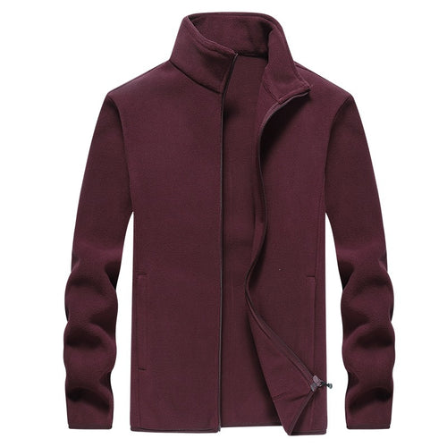 Herren Fleecejacke mit Stehkragen, durchgehendem Reißverschluss & Eingrifftaschen Echoarchiv