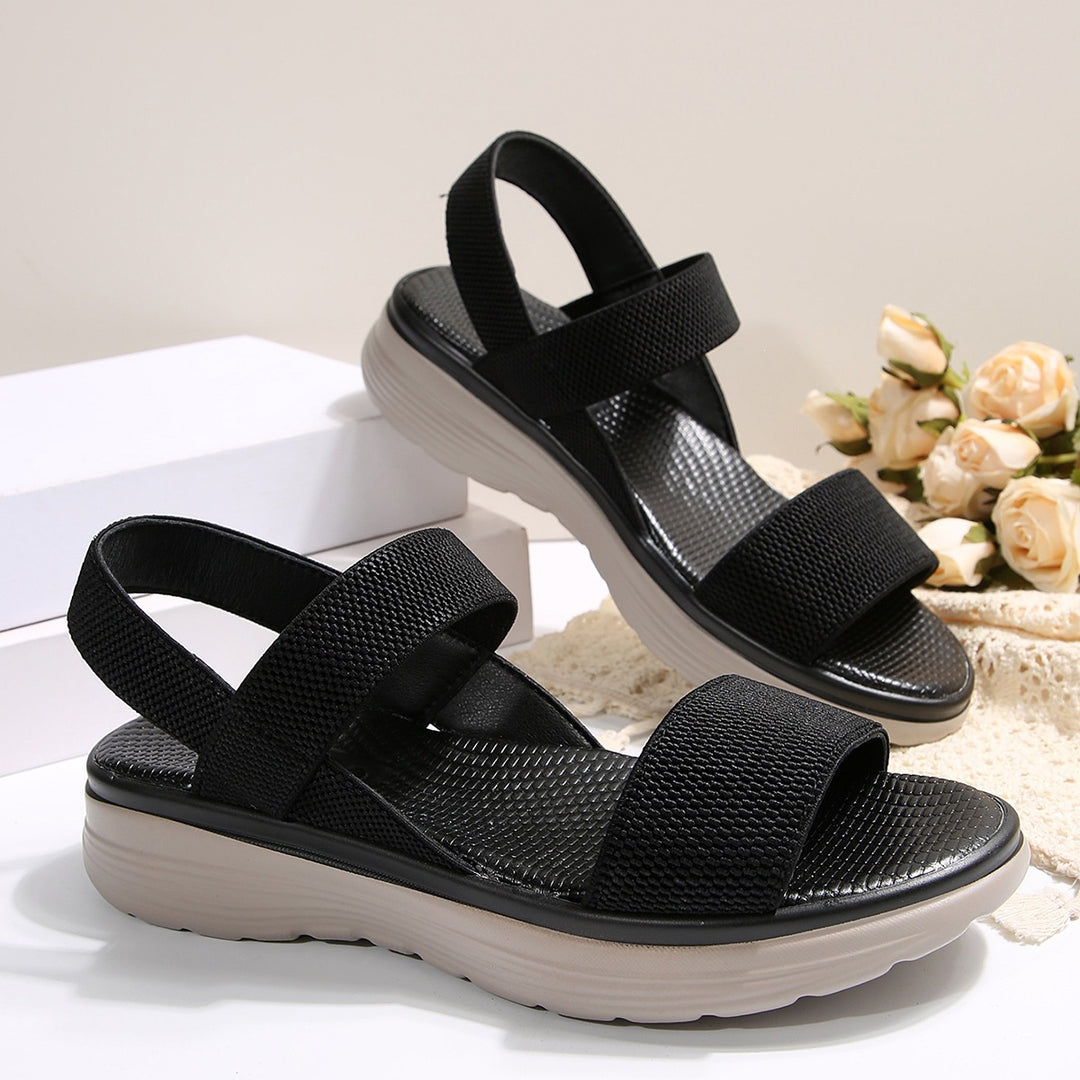 Damen Leichte Stretch‑Sandalen mit gepolstertem Komfortfußbett und dämpfender Plateau‑Sohle Echo Archiv