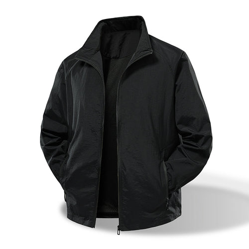 Herren Ultraleichter Windbreaker mit atmungsaktivem Mesh-Futter und verdecktem Reißverschluss Echoarchiv