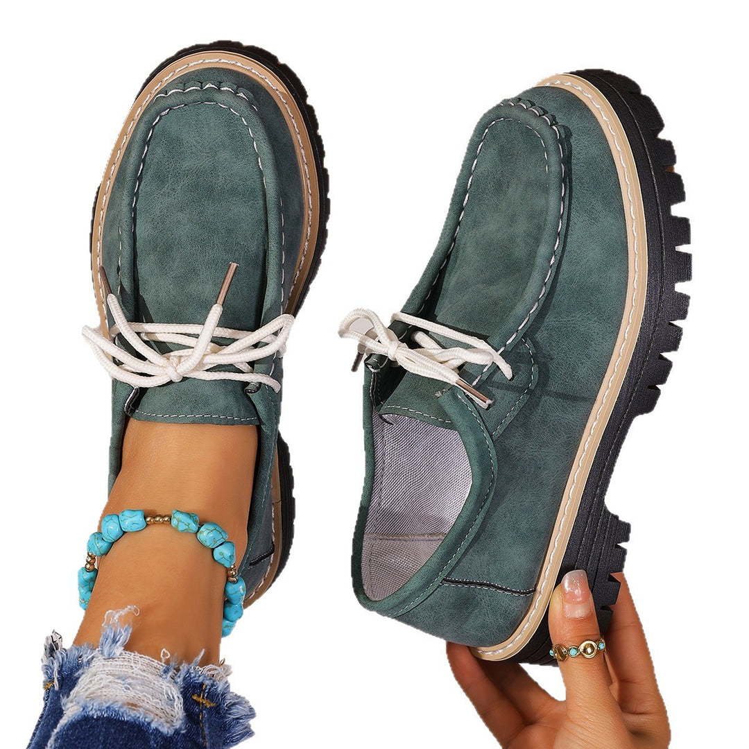Damen Chunky-Mokassin-Loafer mit profilierter Gummisohle Echoarchiv