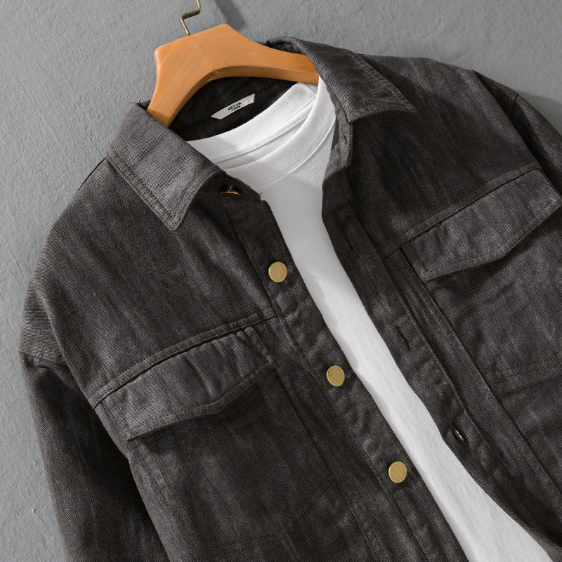 Herren Jeansjacke im Acid‑Wash Look mit Oversize‑Schnitt Echoarchiv