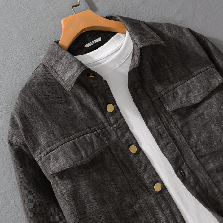 Herren Jeansjacke im Acid‑Wash Look mit Oversize‑Schnitt Echoarchiv