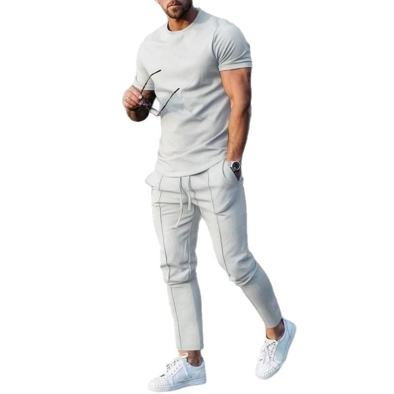 Herren lässiges Freizeit-Outfit mit elastischem Bund und bequemen Eingrifftaschen Echoarchiv
