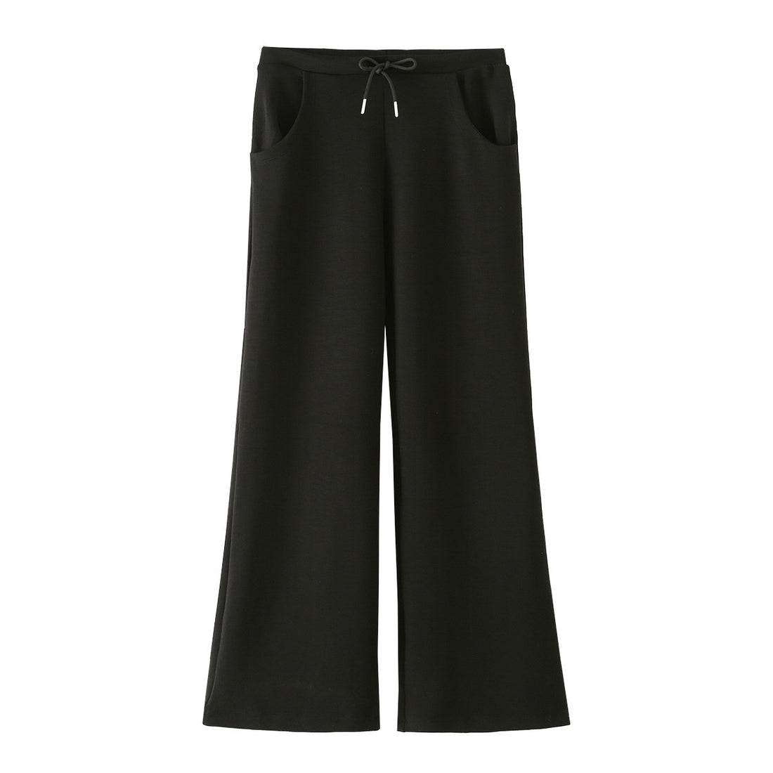 Damen Weite Jersey-Hose mit hohem Bund Tunnelzug und Pattentaschen Echo Archiv