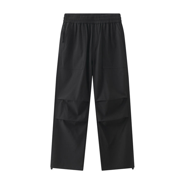 Herren Weite Utility-Cargo-Hose mit Tunnelzugbund, Knieabnähern & verstellbarem Saum Echoarchiv