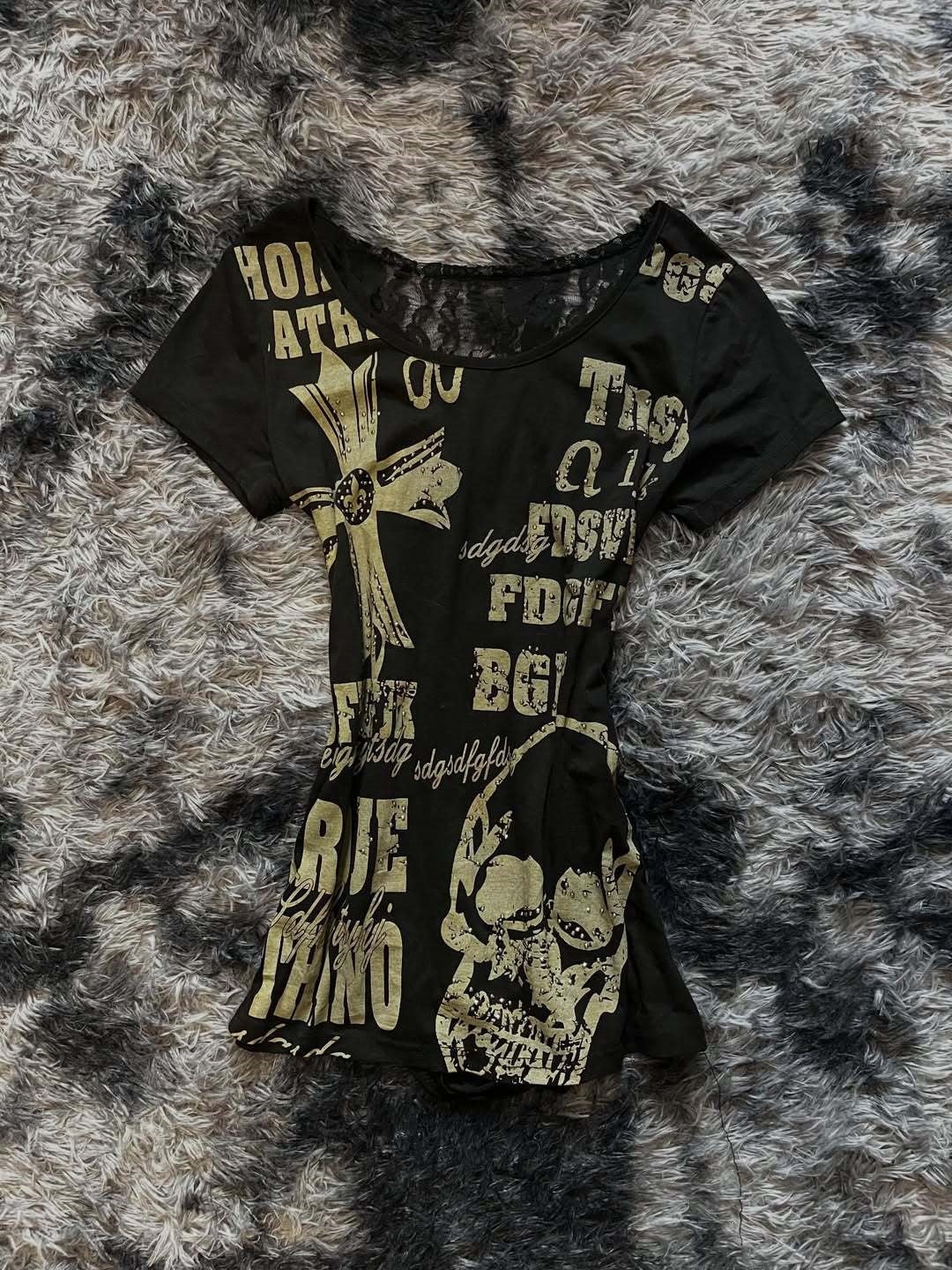 Damen Trendiges T-Shirt mit kreativen Grafiken Echo Archiv
