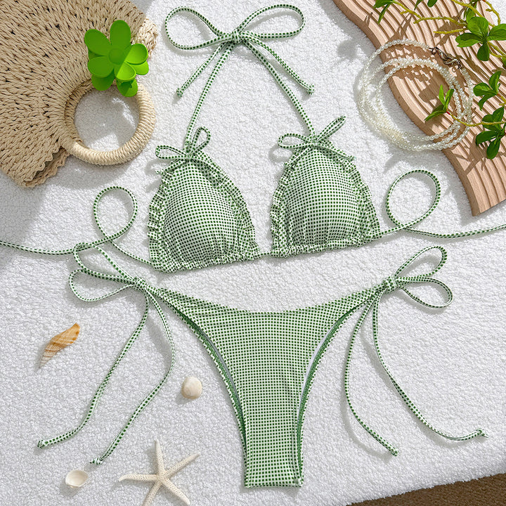 Damen Triangel-Bikini-Set mit verspielten Schleifen Echo Archiv