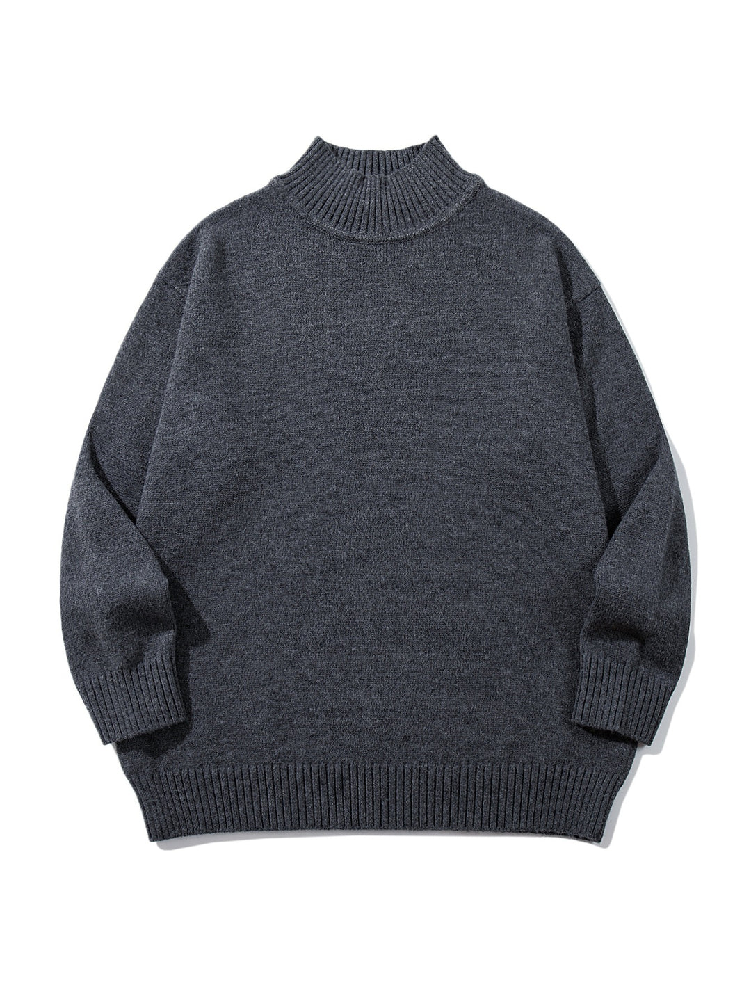 Unisex Oversize-Troyer-Pullover mit kurzem Stehkragen und breiten Rippenbündchen Echoarchiv