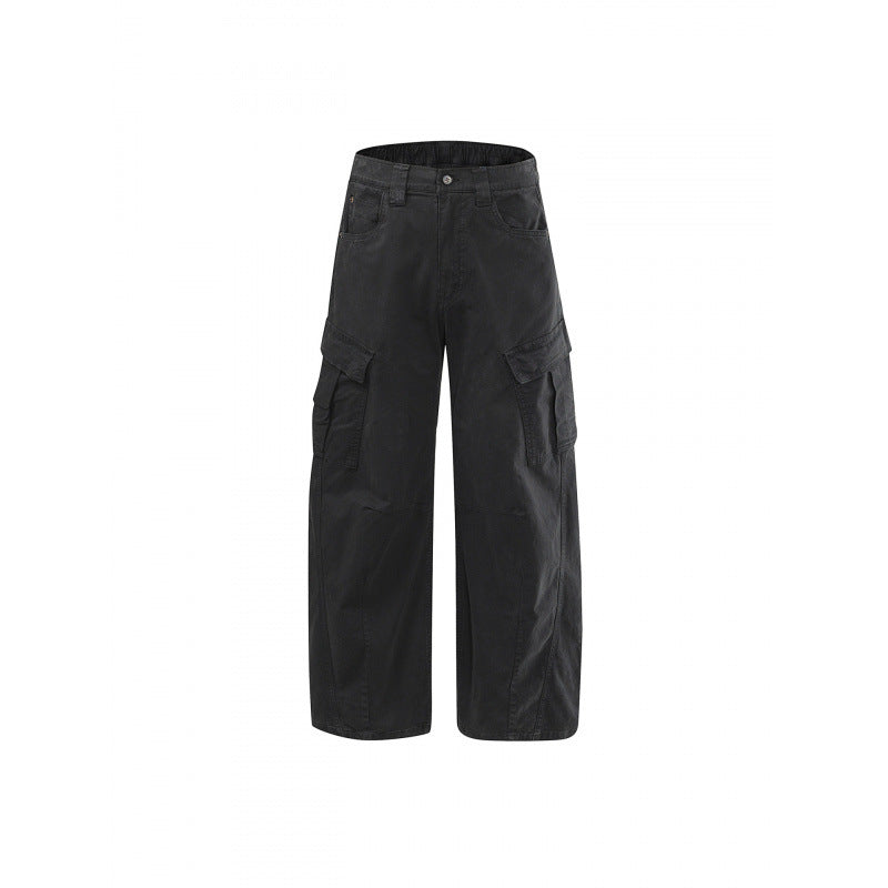 Damen Weite High Waist Cargo Culotte aus Baumwolltwill mit Mehrfachtaschen Echo Archiv