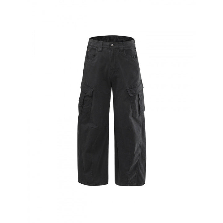 Damen Weite High Waist Cargo Culotte aus Baumwolltwill mit Mehrfachtaschen Echo Archiv