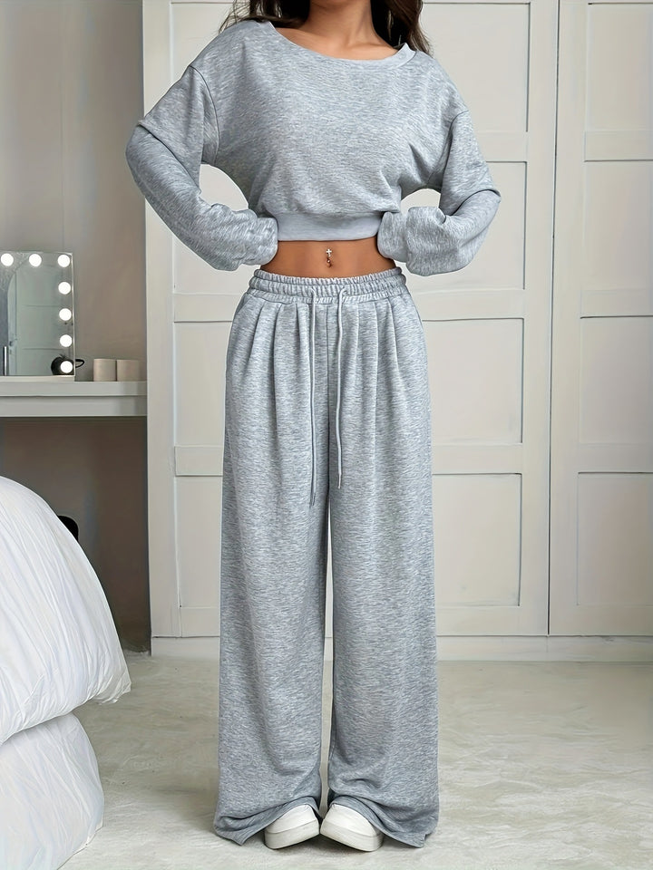 Damen Komfortables Lounge-Set mit weitem Schnitt und elastischem Bund Echo Archiv