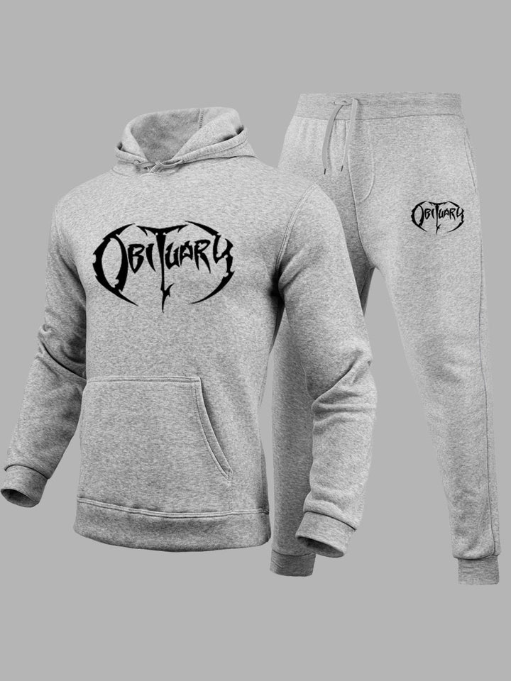 Herren Sweatshirt und Jogginghose Set mit auffälligem Logo Echoarchiv