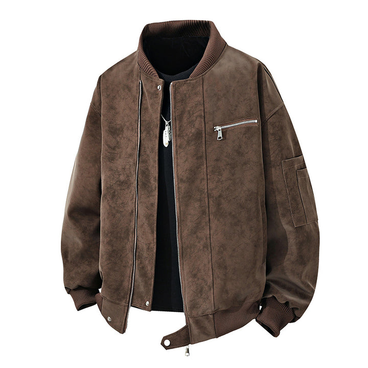 Herren Trendige Bomberjacke im Vintage-Look mit praktischem Reißverschluss und stylischen Details Echoarchiv