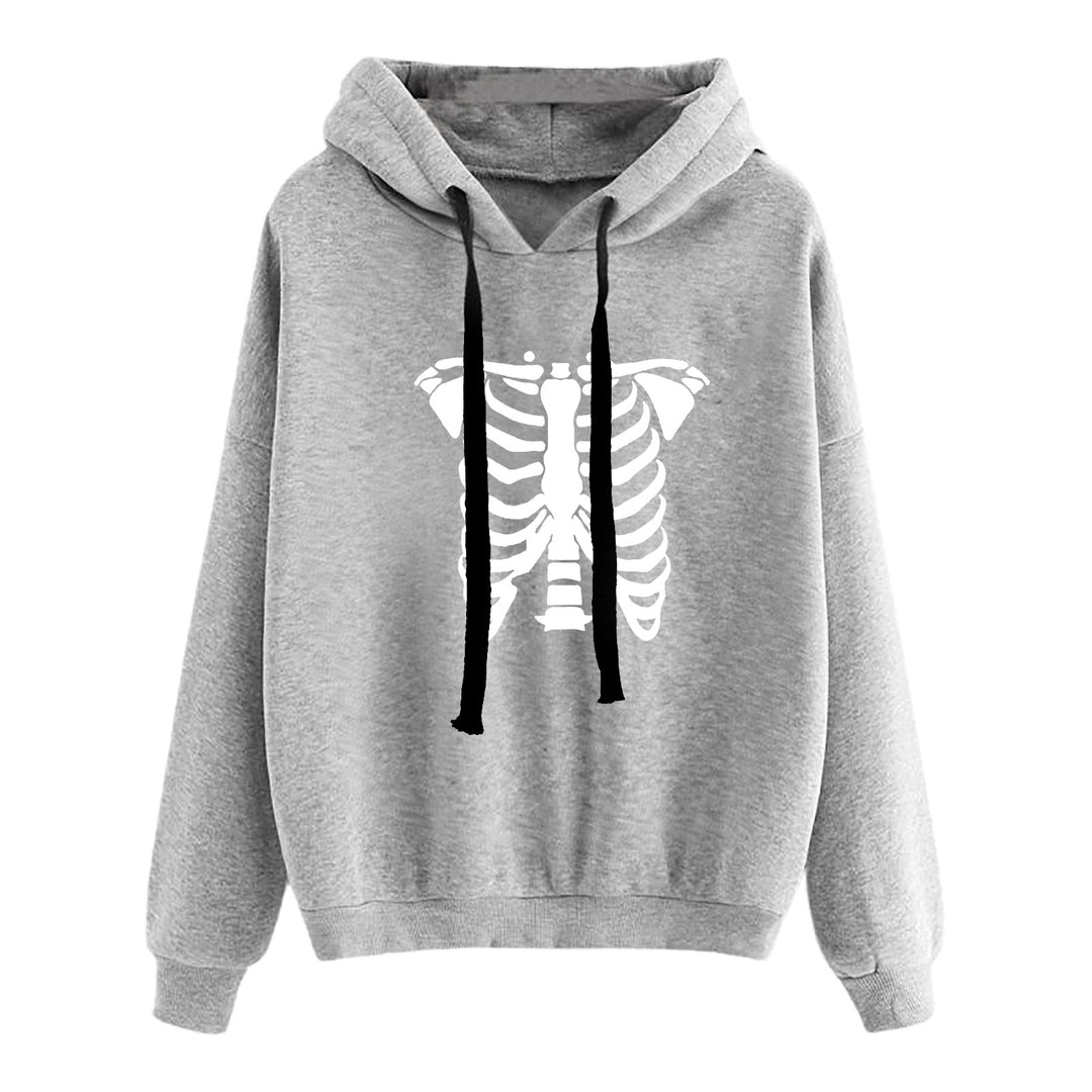 Damen lässiger Oversize Kapuzenpullover mit Herz‑und‑Pfotenprint, Kordelzug und gerippten Bündchen – Auréline