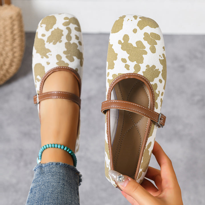 Damen flache Mary-Jane Ballerinas mit verstellbarem Riemchen und gepolsterter Komfortinnensohle – Lioré