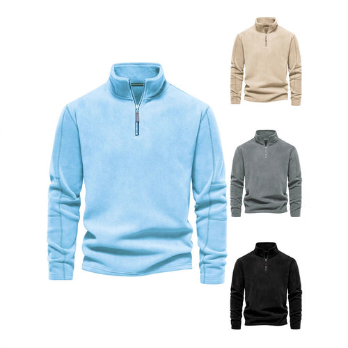Herren Fleece-Pullover mit praktischen Reißverschlusselementen und hohem Kragen Echoarchiv