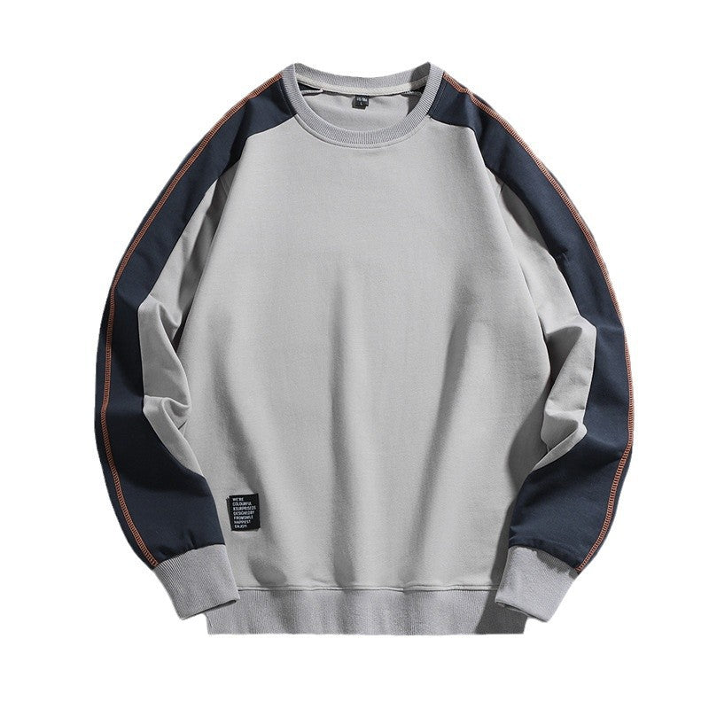 Herren Oversize-Sweatshirt mit kontrastierenden Ärmeln, Flachnaht-Details und Rippbündchen Echo Archiv