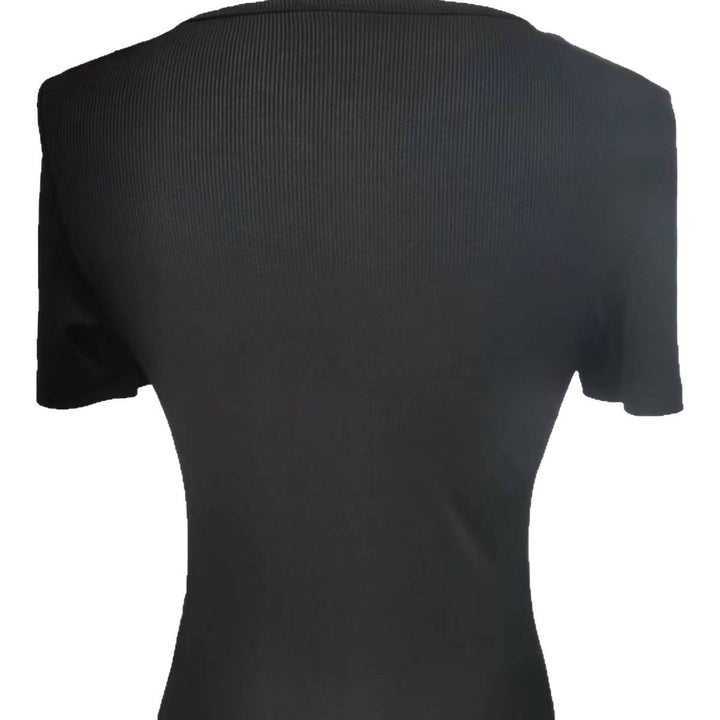 Damen Kurzarm Shirt mit dekorativen Knopfdetails Echo Archiv