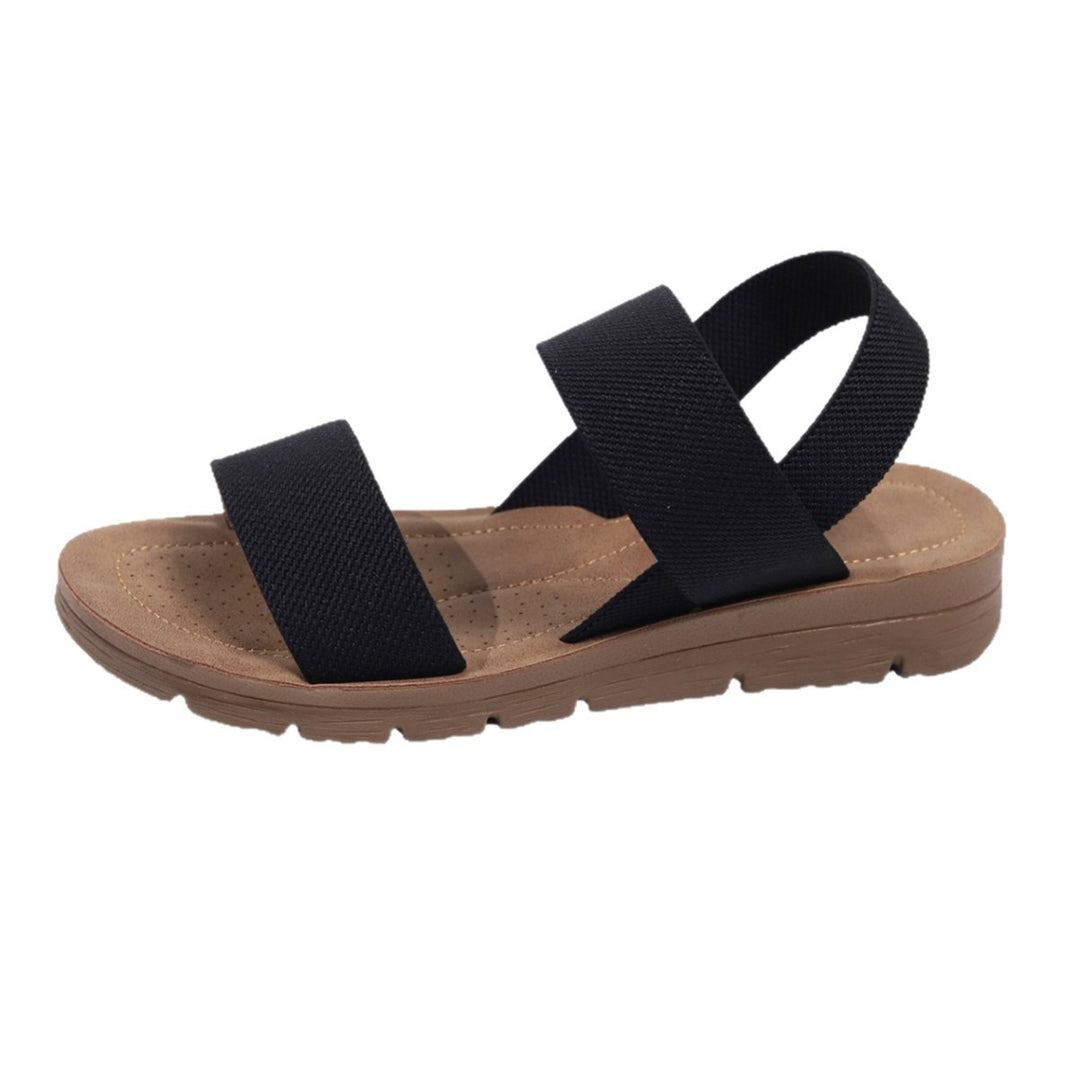 Damen Sandalen mit elastischen Kreuzriemen und Leoprint-Zehenriemen Echo Archiv