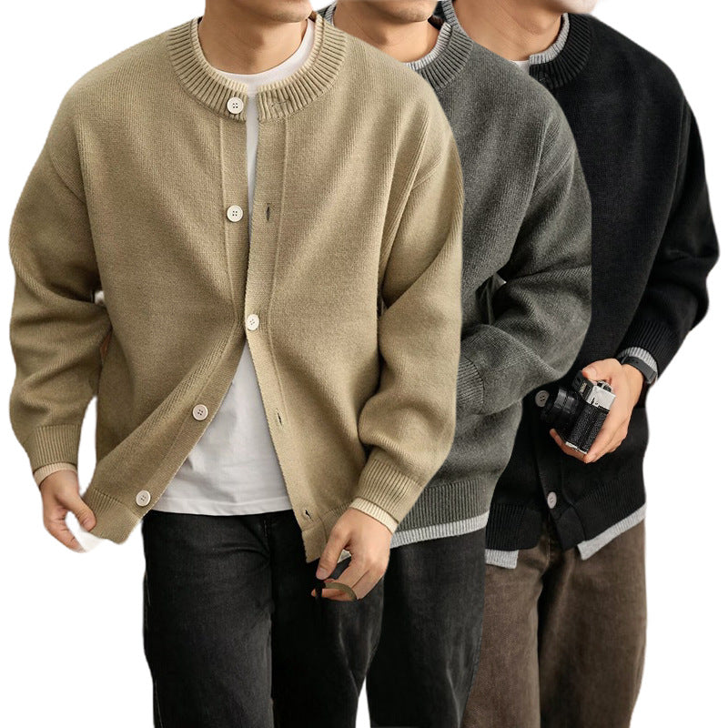Herren Modische Strickjacke mit Knopfleiste Echo Archiv