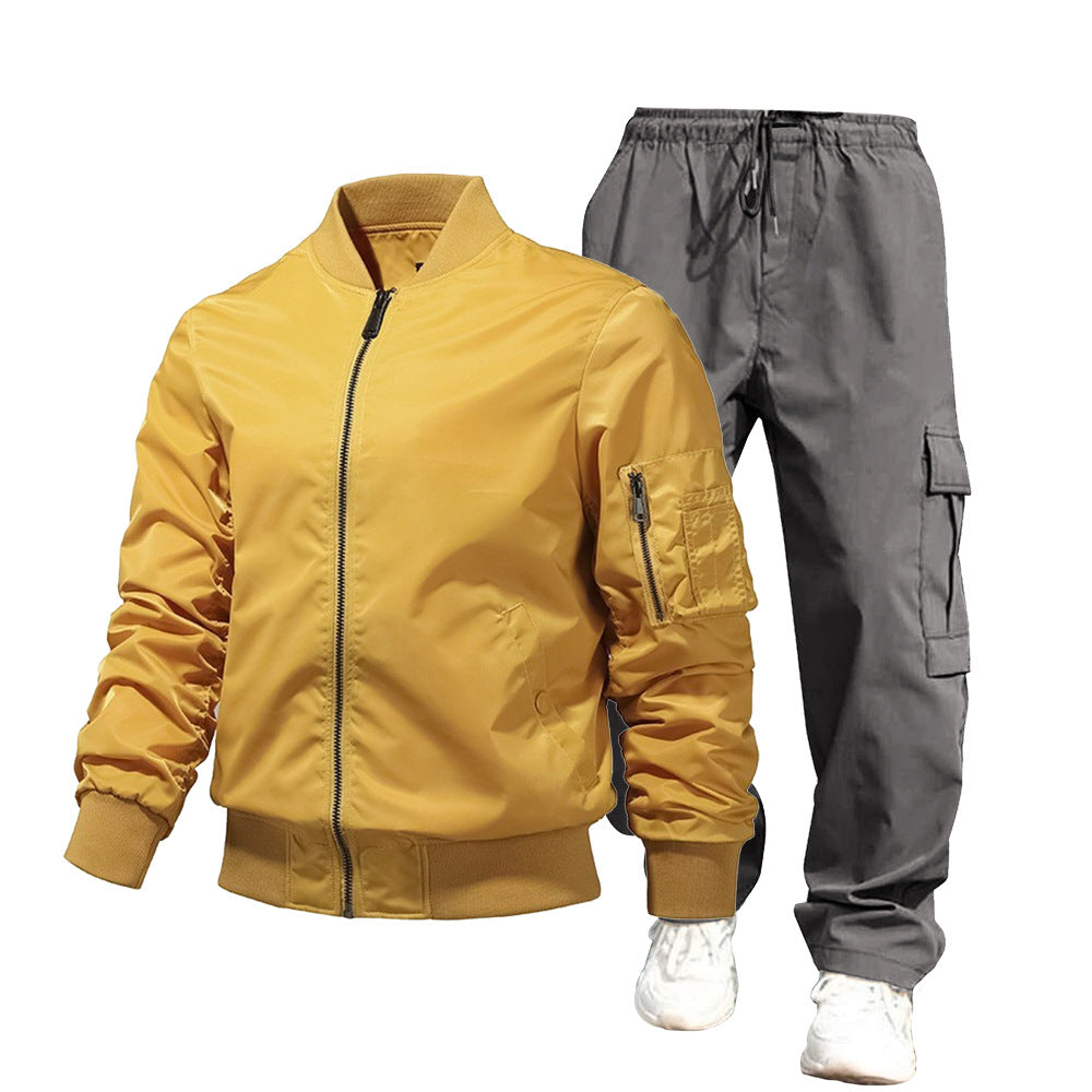 Herren urbane Bomberjacke und Cargo-Hosen Set Echo Archiv