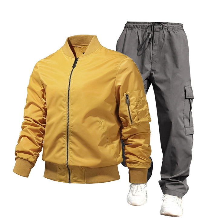 Herren urbane Bomberjacke und Cargo-Hosen Set Echo Archiv