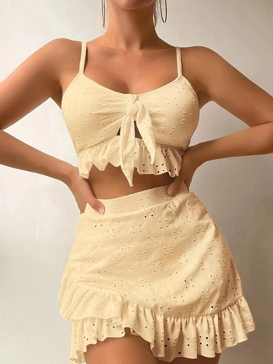 Damen Crop-Top und Rock Set Echo Archiv