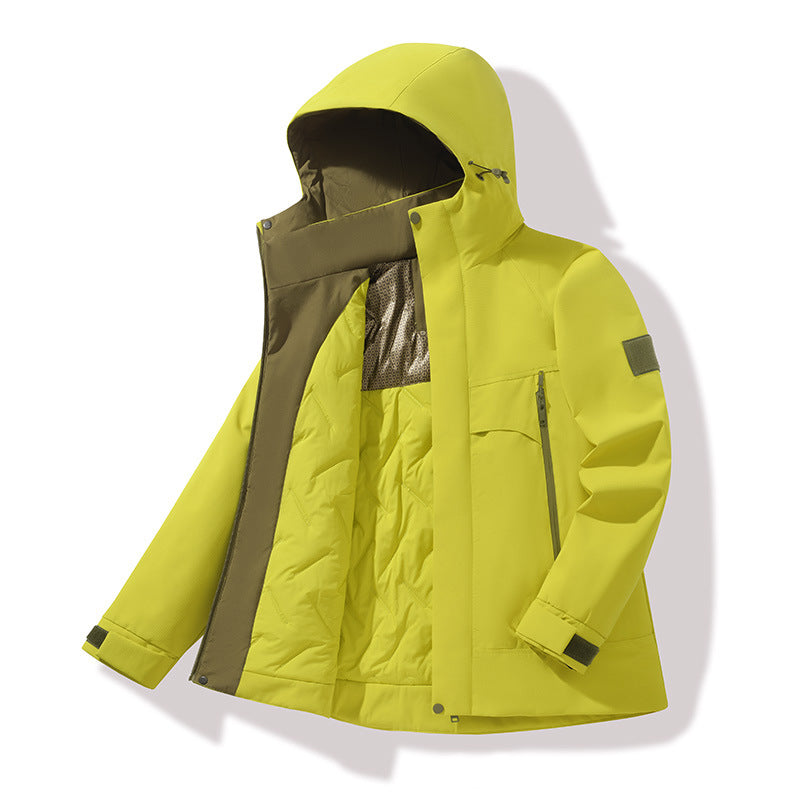Unisex Isolierte Softshell-Parka mit abnehmbarer Kapuze und Thermofutter Echoarchiv