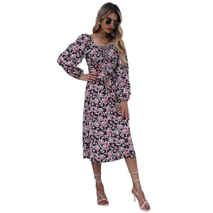 Damen Floral Maxikleid mit Rüschendetails Echo Archiv