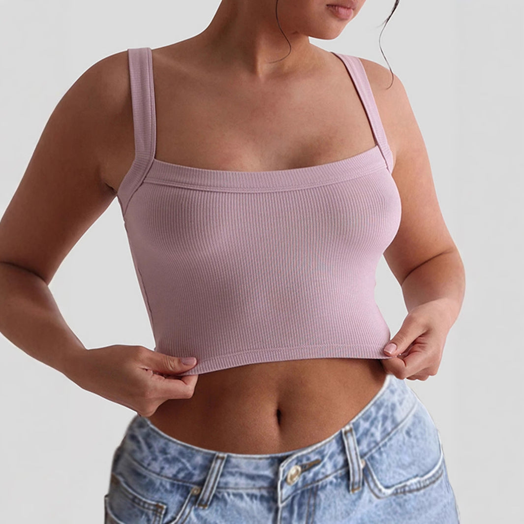 Damen Crop-Top mit quadratischem Ausschnitt und elastischem Material Echo Archiv